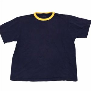 dark blue and yellow essential tee!